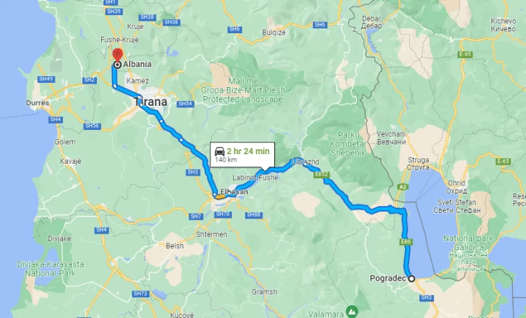 Rinas Airport – Pogradec